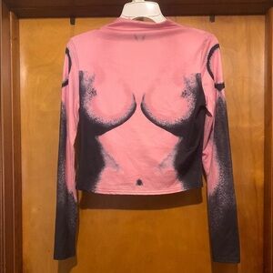 No Label Size L Pink Body Heat Top